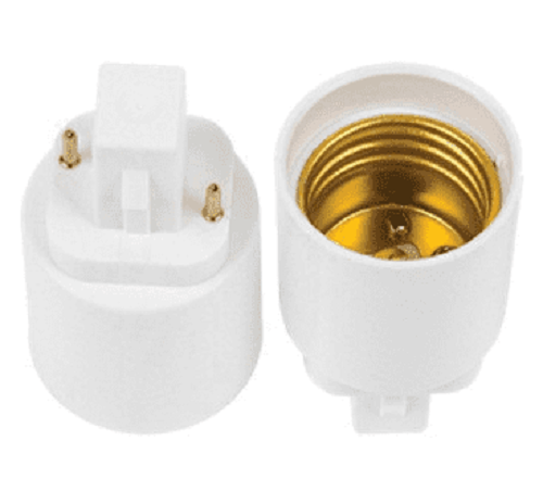 Переходник с цоколя G24d на Е27 Ecola фото Переходник с цоколя G24d на Е27 Ecola картинка